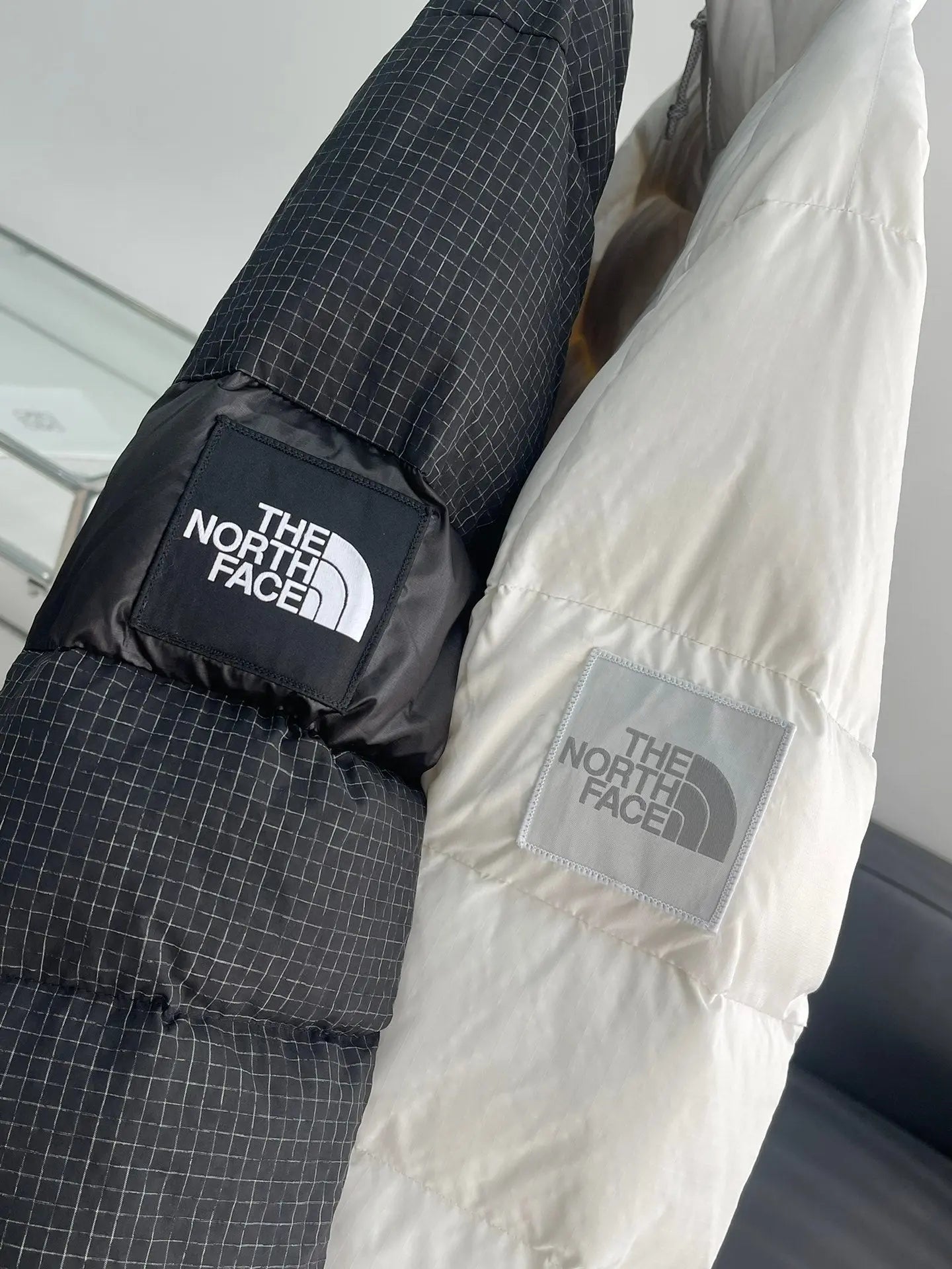 The north face black and white jackets TheNorthFace